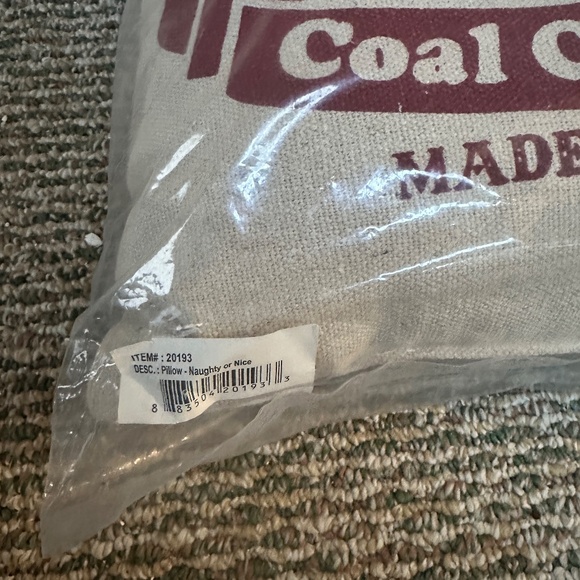 NEW Primitives by Kathy Naughty or Nice Pillow Coal Company - Picture 2 of 3